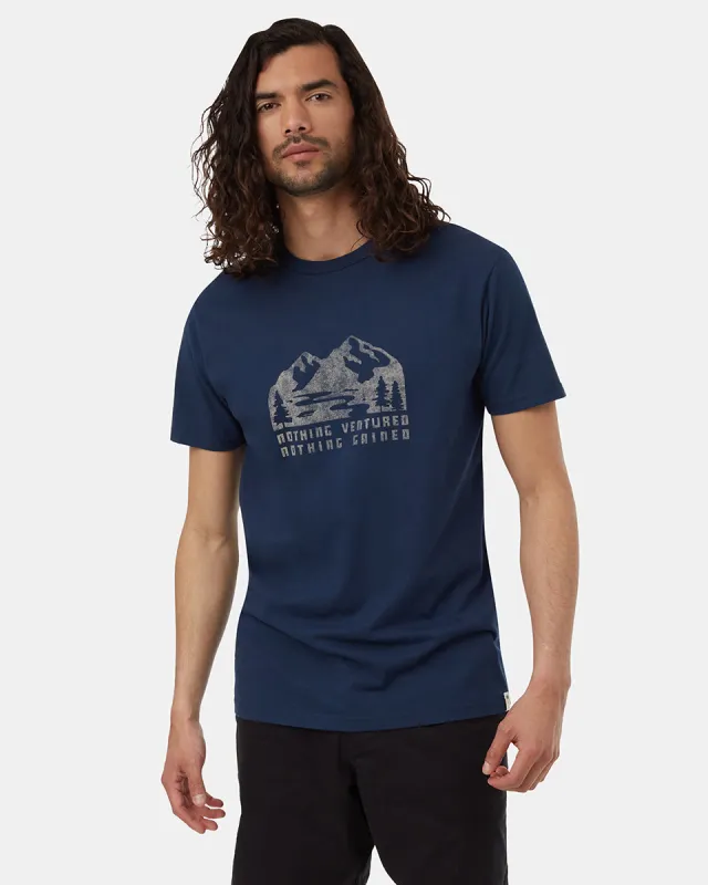 Nothing Ventured T-Shirt (Midnight Blue/Silver Cloud Grey) sold by tentree