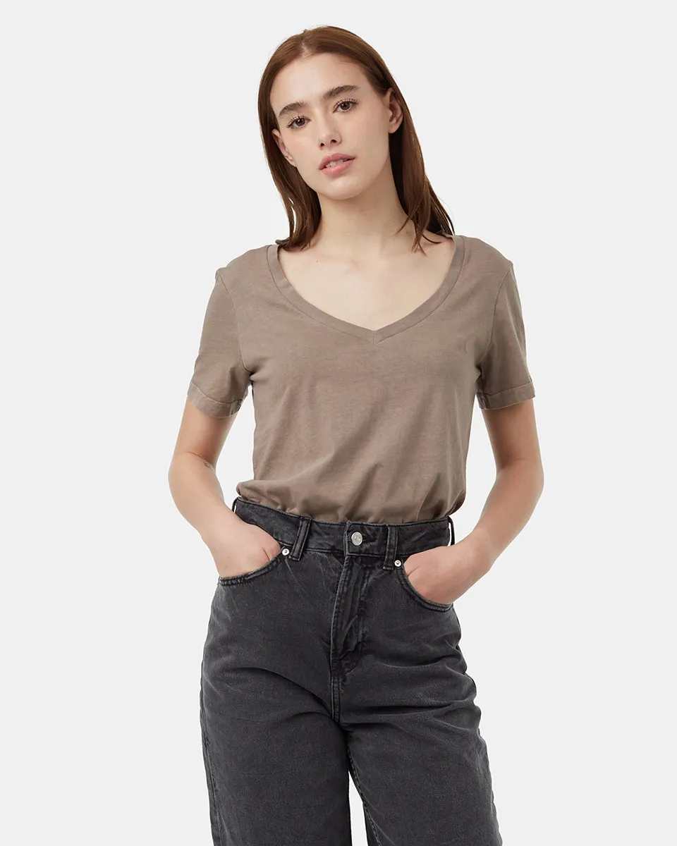 Regenerative Cotton V-Neck T-Shirt sold by tentree