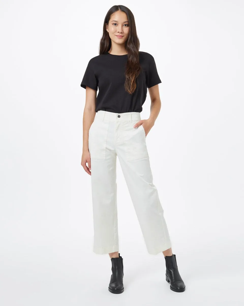 Twill Cropped Wide Leg Pant sold by tentree