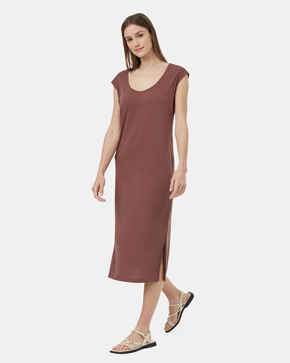 TreeBlend V-Neck Midi Dress sold by tentree