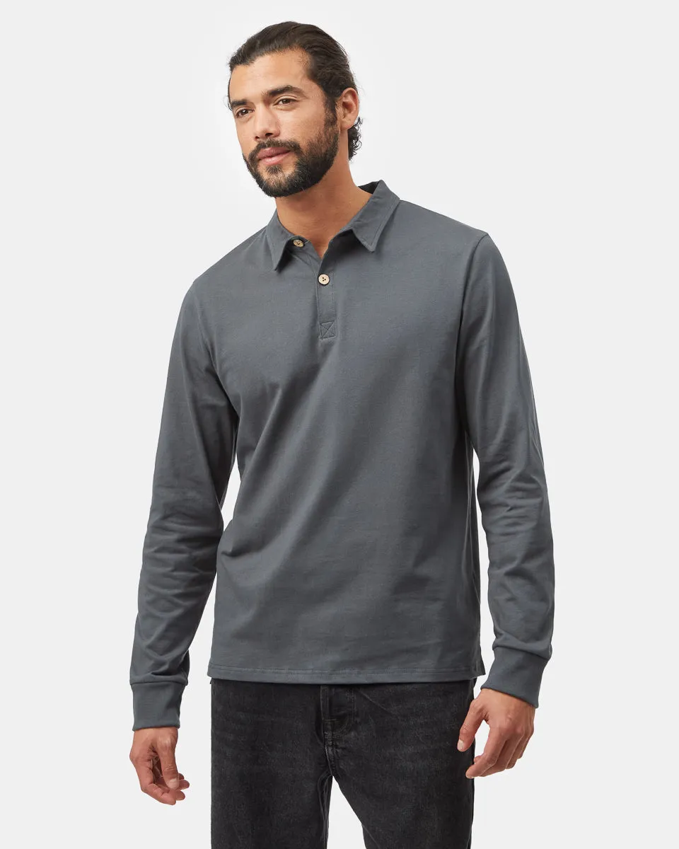 Recycled Cotton Polo Longsleeve sold by tentree product image thumbnail 4