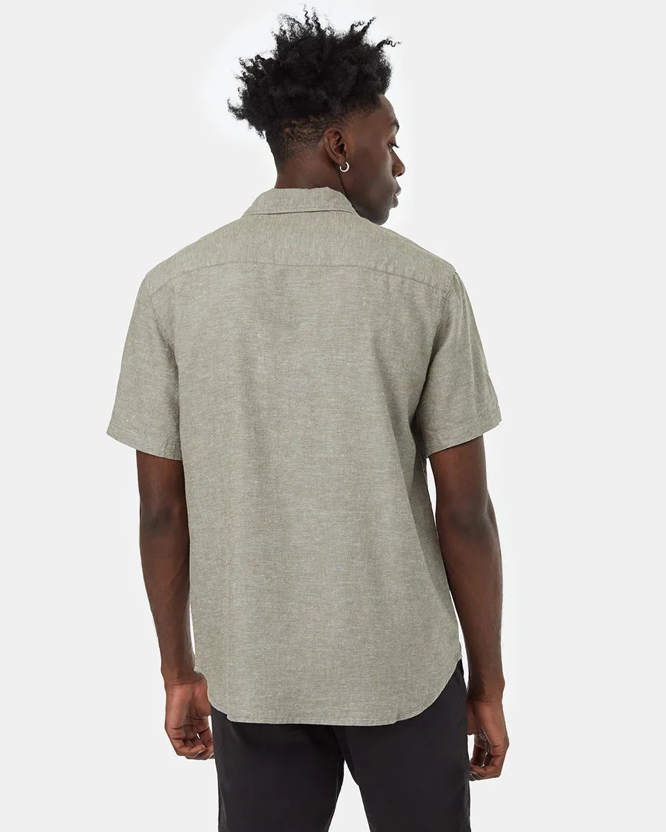 Hemp Button Front Shortsleeve Shirt (Midnight Blue) sold by tentree product image thumbnail 3