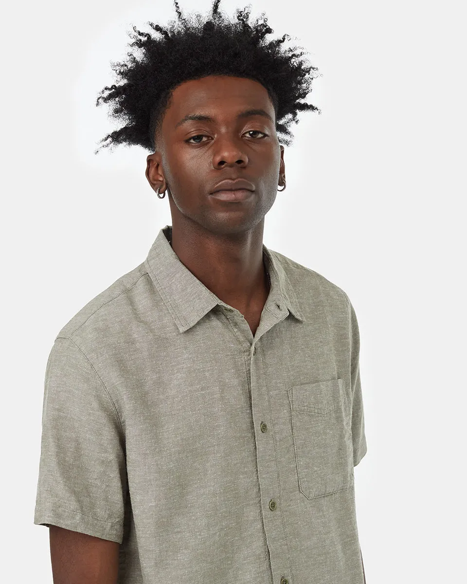 Hemp Button Front Shortsleeve Shirt (Midnight Blue) sold by tentree product image thumbnail 4