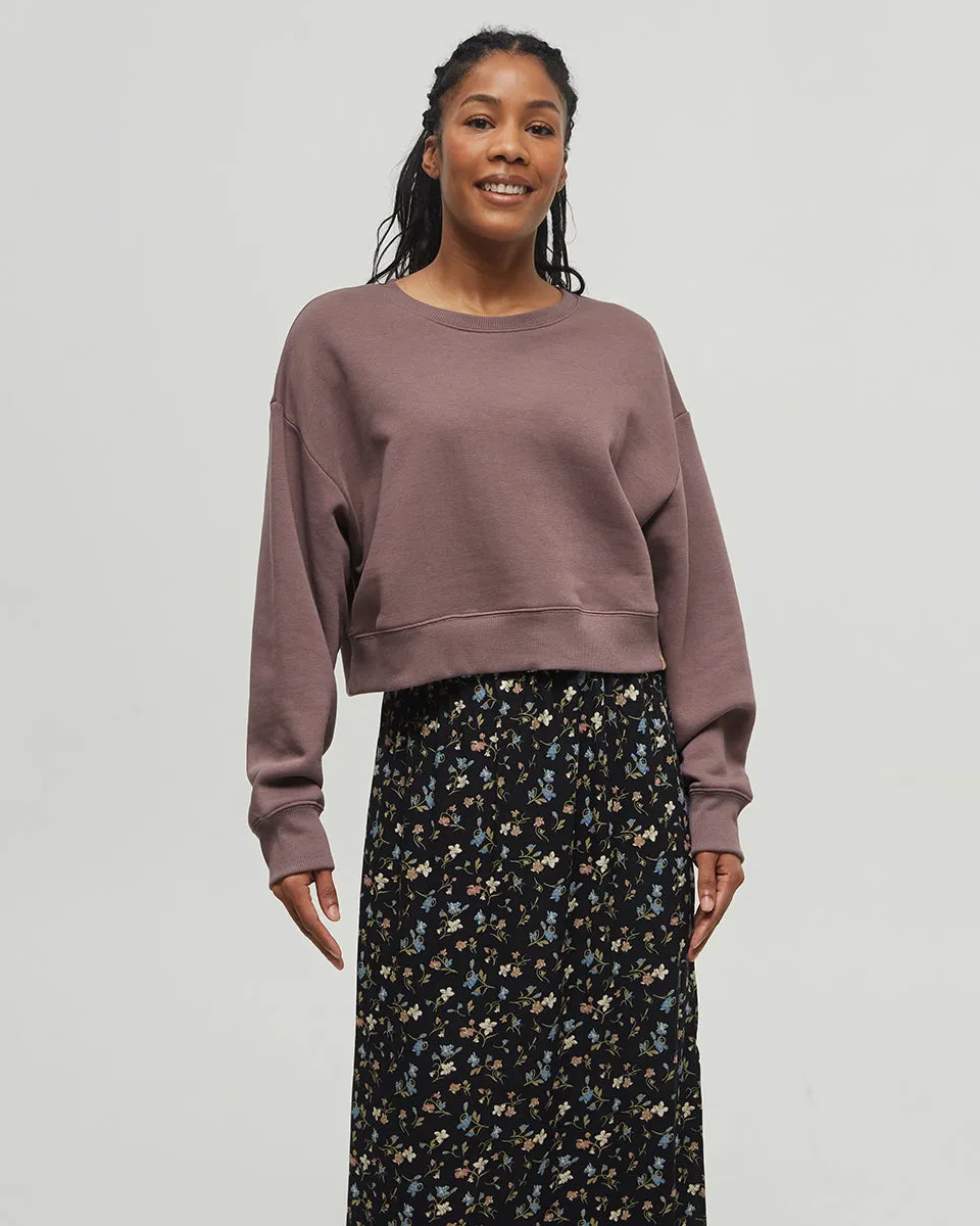 TreeFleece Oversized Cropped Crew sold by tentree
