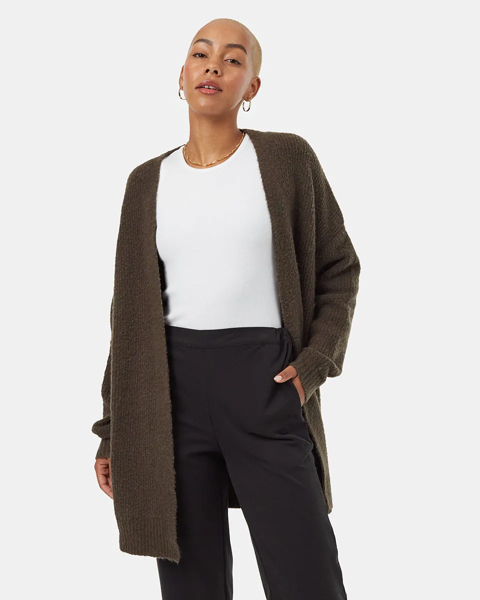 Highline Fuzzy Open Cardigan sold by tentree