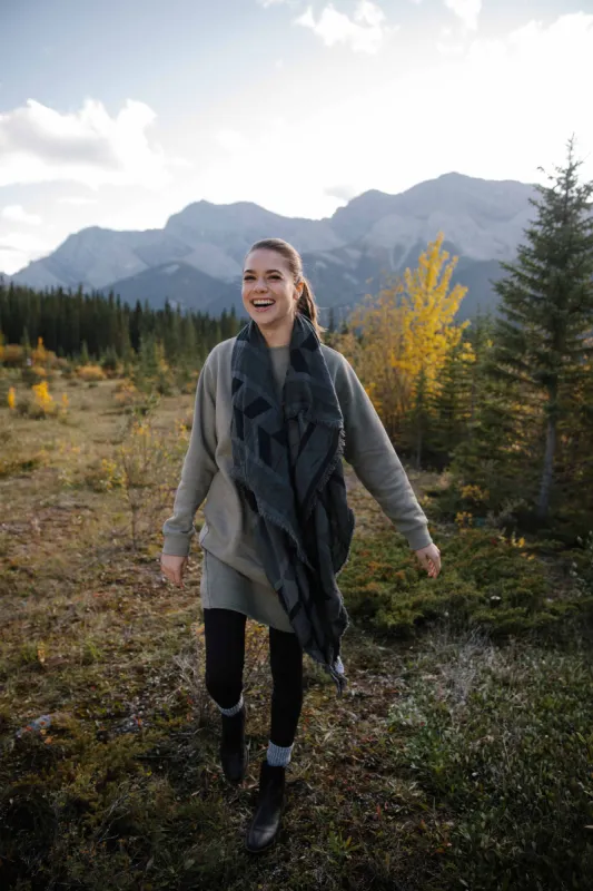 Cotton Geo Blanket Scarf sold by tentree