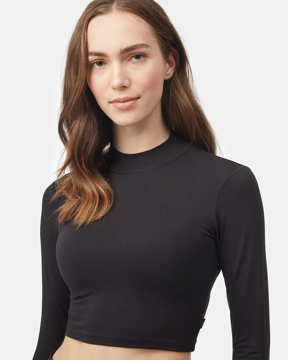 Mockneck Longsleeve Crop sold by tentree product image thumbnail 4