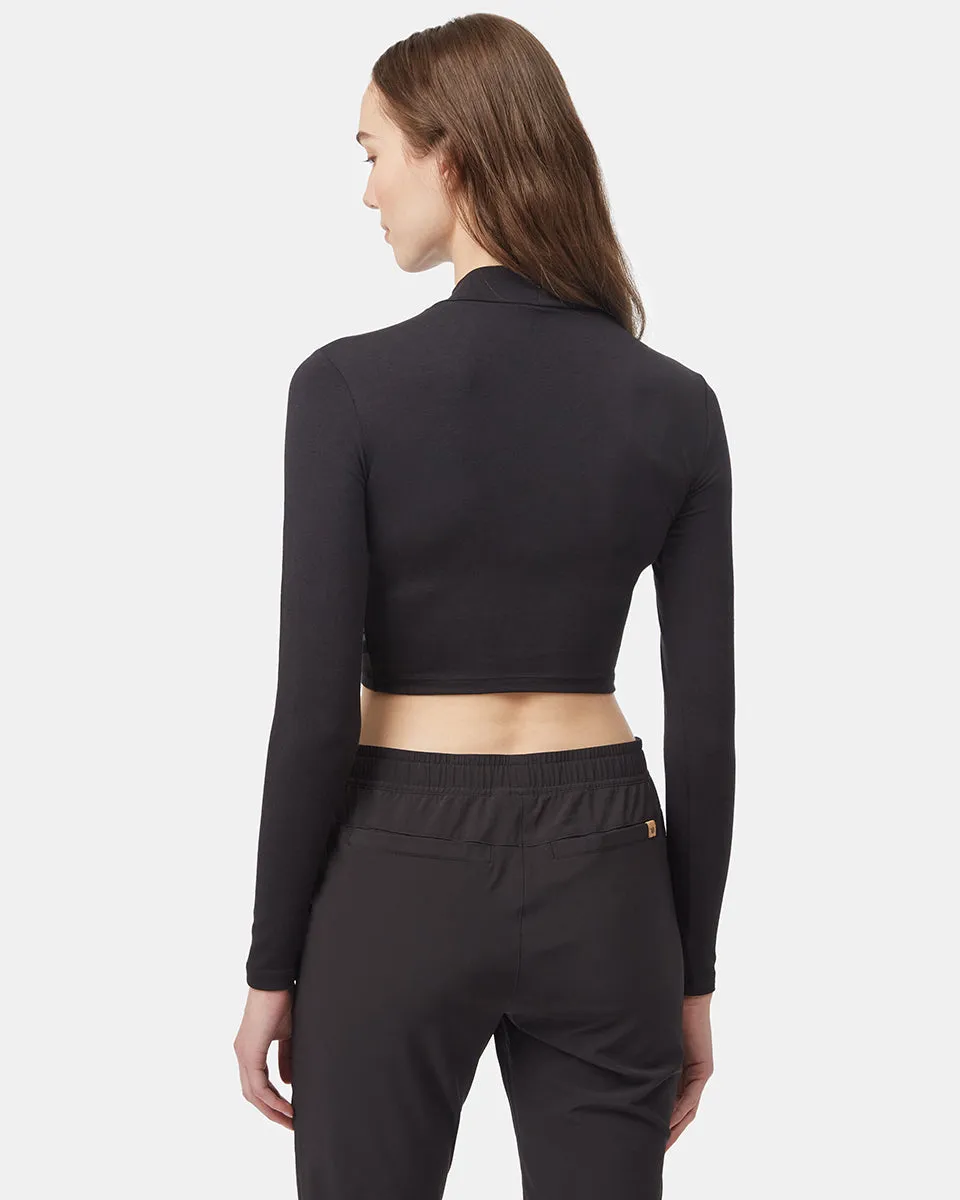 Mockneck Longsleeve Crop sold by tentree product image thumbnail 3