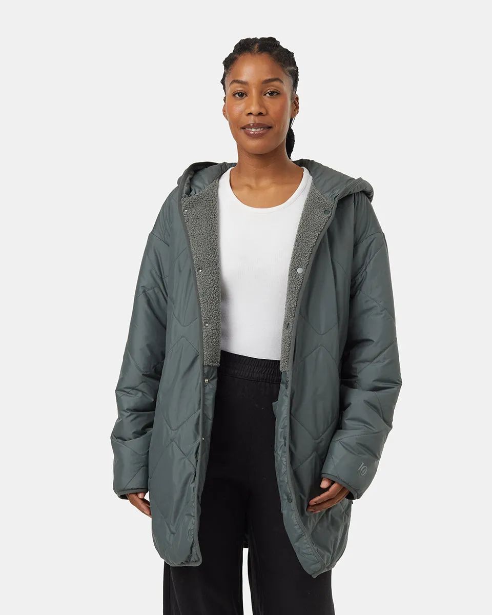 Recycled Boucle Reversible Long Jacket sold by tentree product image thumbnail 2