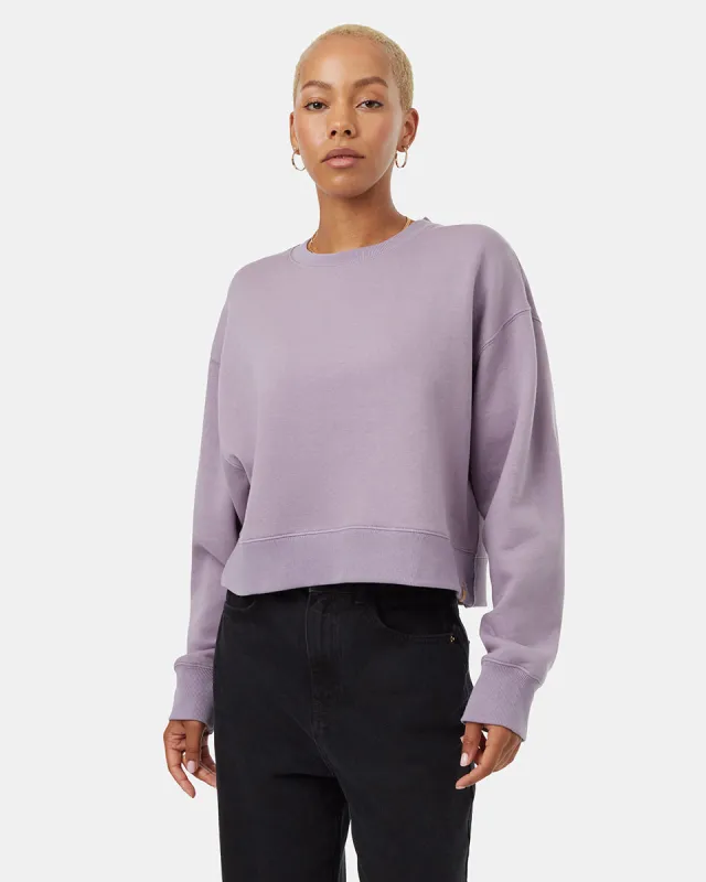 TreeFleece Oversized Cropped Crew sold by tentree