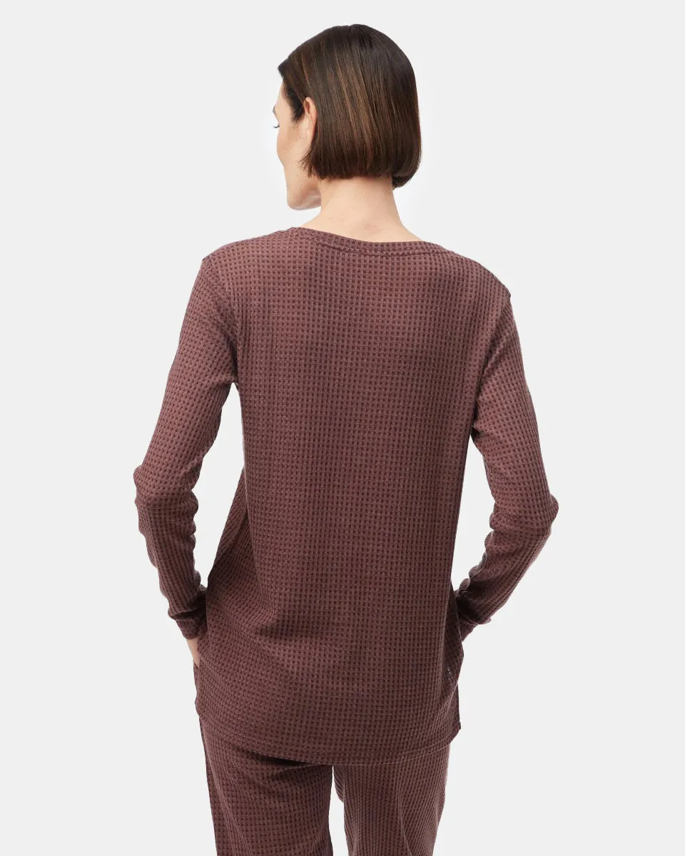 Wide Waffle V-Neck Top sold by tentree product image thumbnail 5