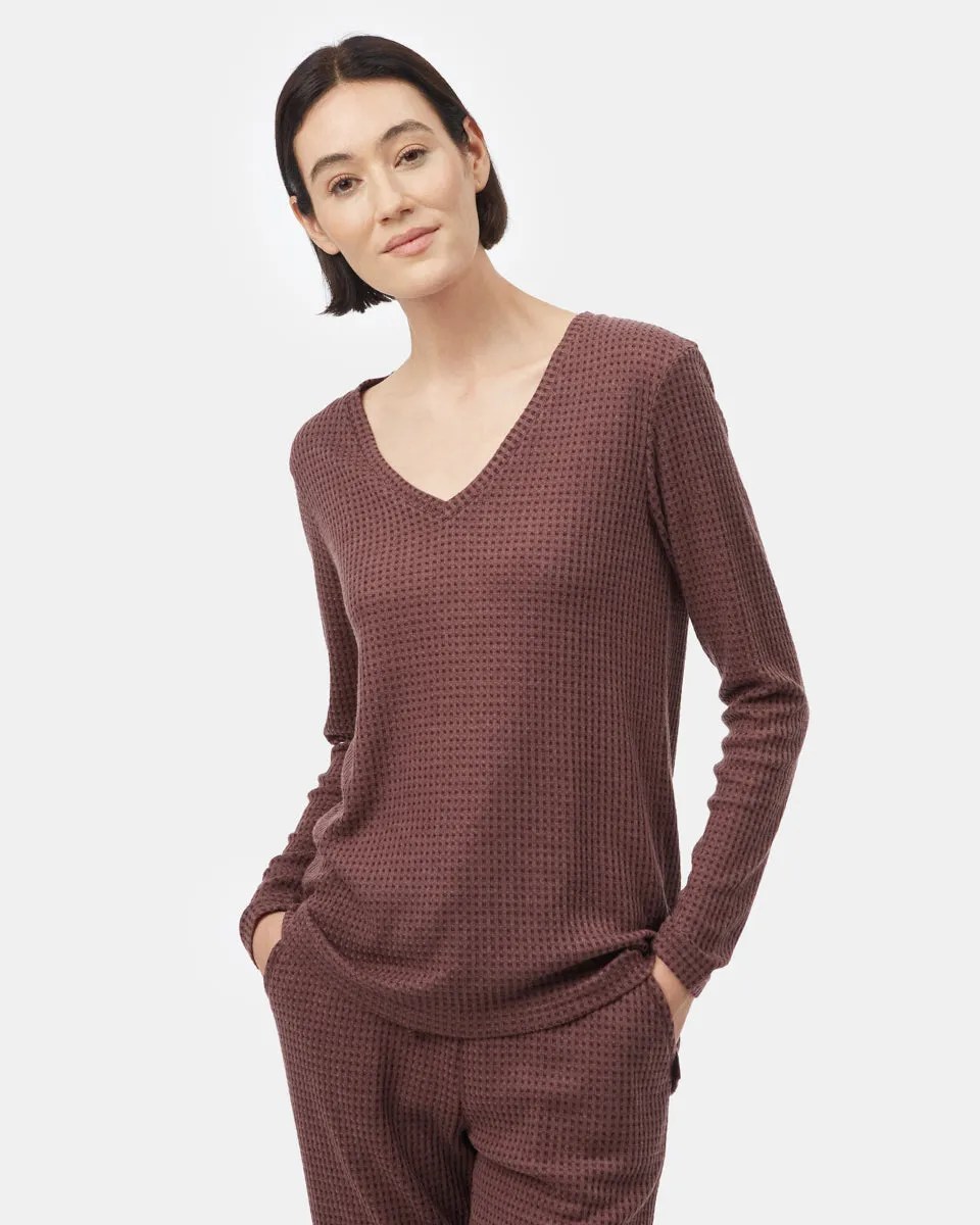 Wide Waffle V-Neck Top sold by tentree product image thumbnail 2
