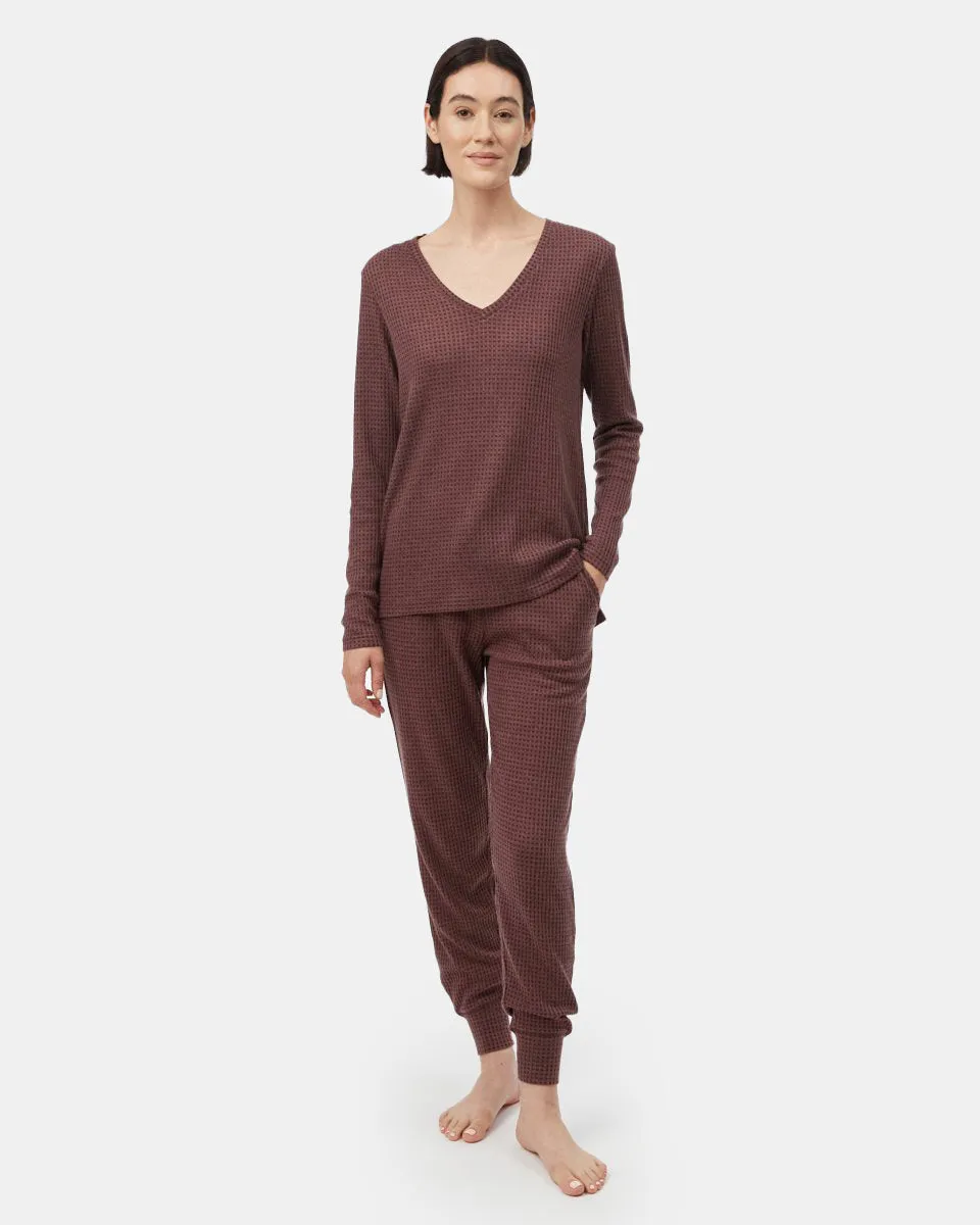 Wide Waffle V-Neck Top sold by tentree