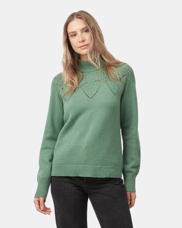 Highline Pointelle Turtleneck Sweater sold by tentree