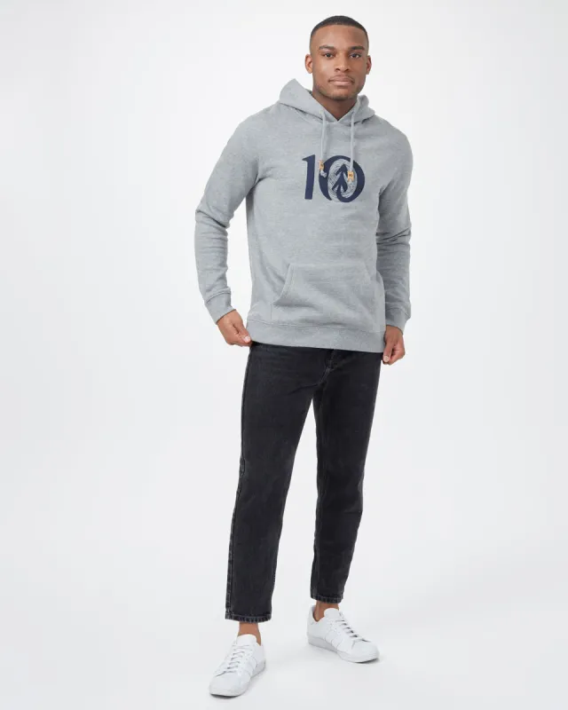 Woodgrain Ten Hoodie (Meteorite Black Heather) sold by tentree