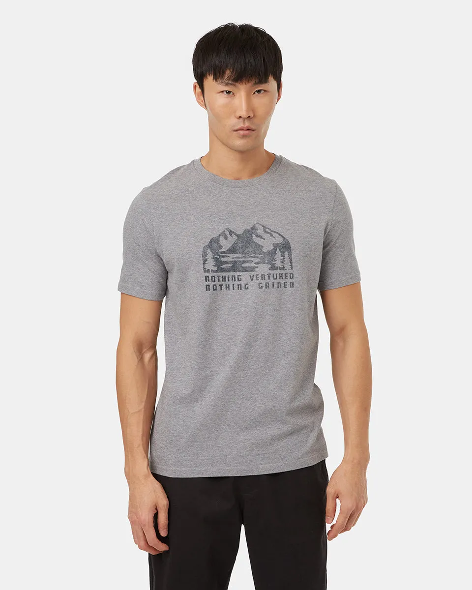 Nothing Ventured T-Shirt (Midnight Blue/Silver Cloud Grey) sold by tentree