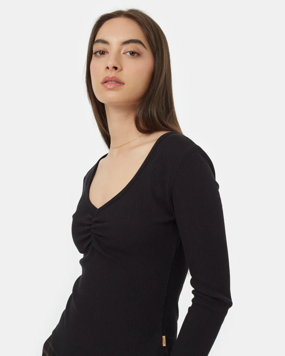 Treewaffle Ruched V-Neck Top sold by tentree product image thumbnail 4