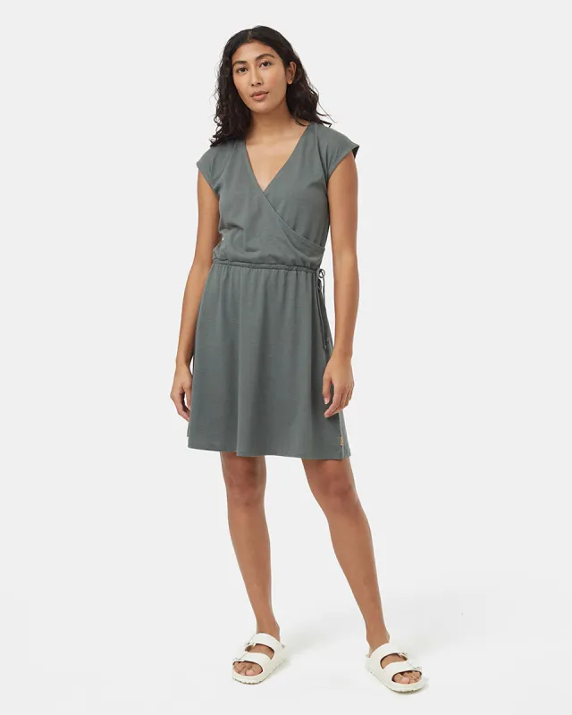TreeBlend Wrap Front Dress sold by tentree
