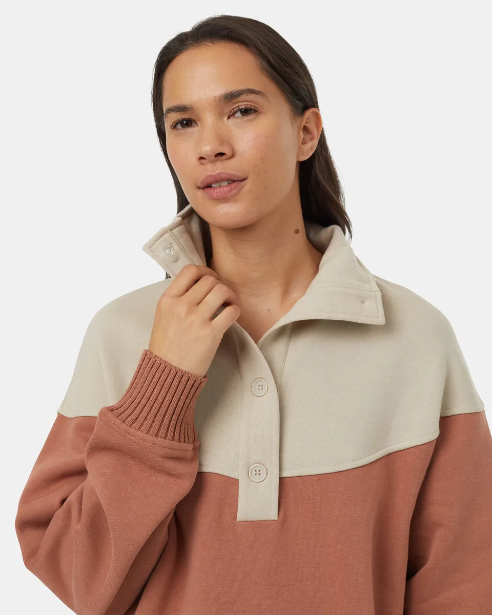 TreeFleece 1/4 Button Mock Neck sold by tentree product image thumbnail 4