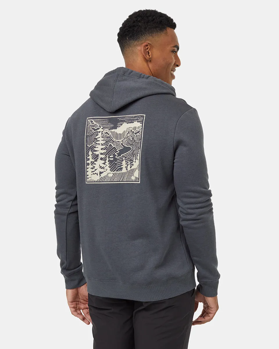 Etched Mountain Hoodie sold by tentree