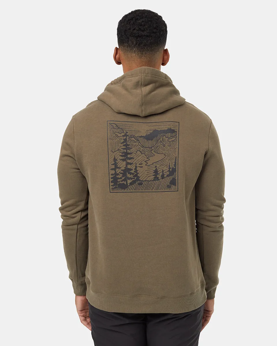 Etched Mountain Hoodie sold by tentree