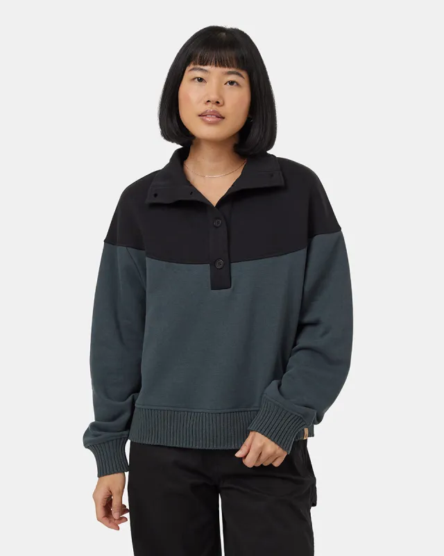 TreeFleece 1/4 Button Mock Neck sold by tentree