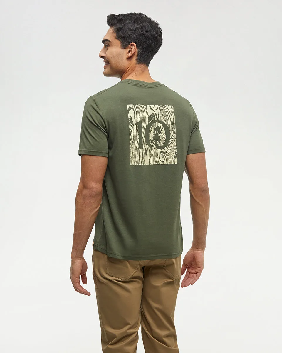 Woodblock Ten T-Shirt sold by tentree