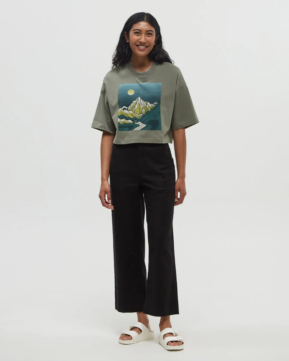 Emerald Edge Oversized Crop T-Shirt sold by tentree product image thumbnail 2