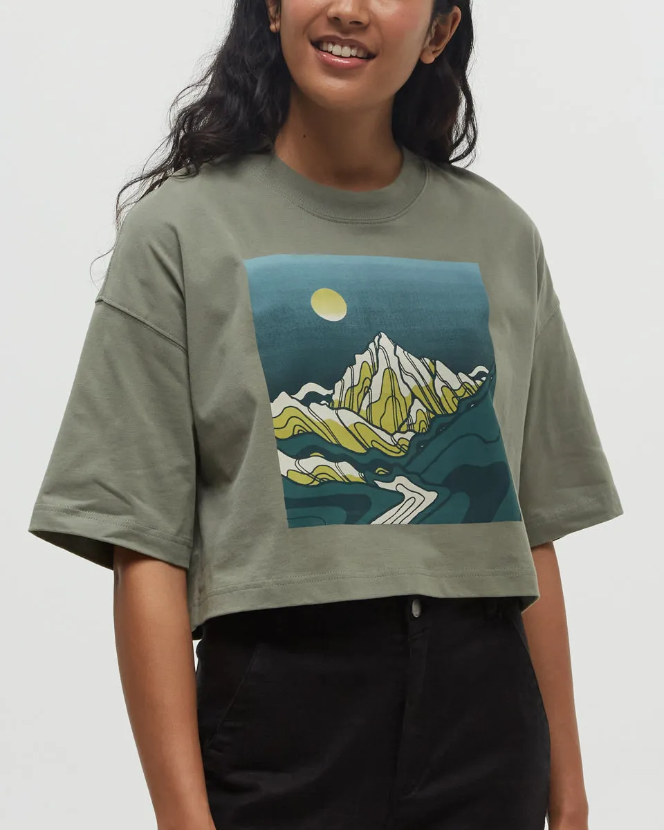 Emerald Edge Oversized Crop T-Shirt sold by tentree product image thumbnail 4