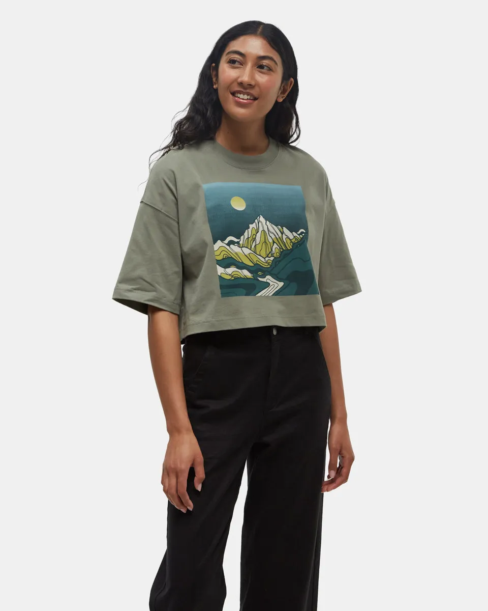 Emerald Edge Oversized Crop T-Shirt sold by tentree