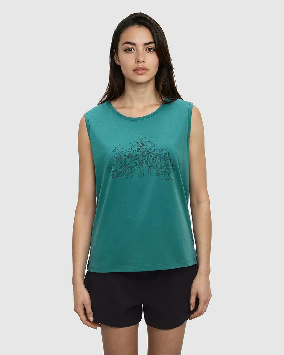 Lakeside Florals Tank sold by tentree