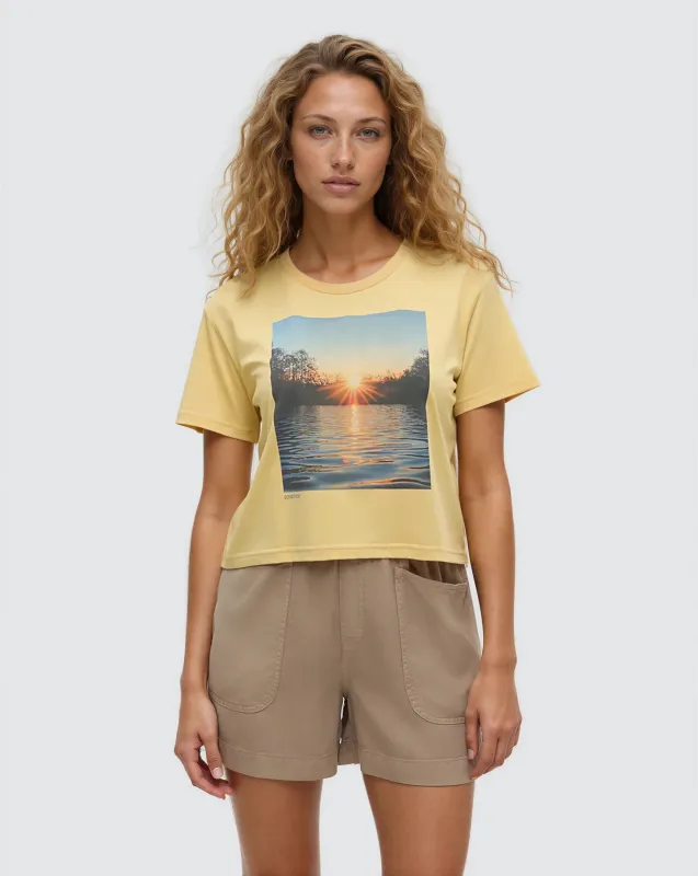 Lake View Crop T-Shirt made by tentree