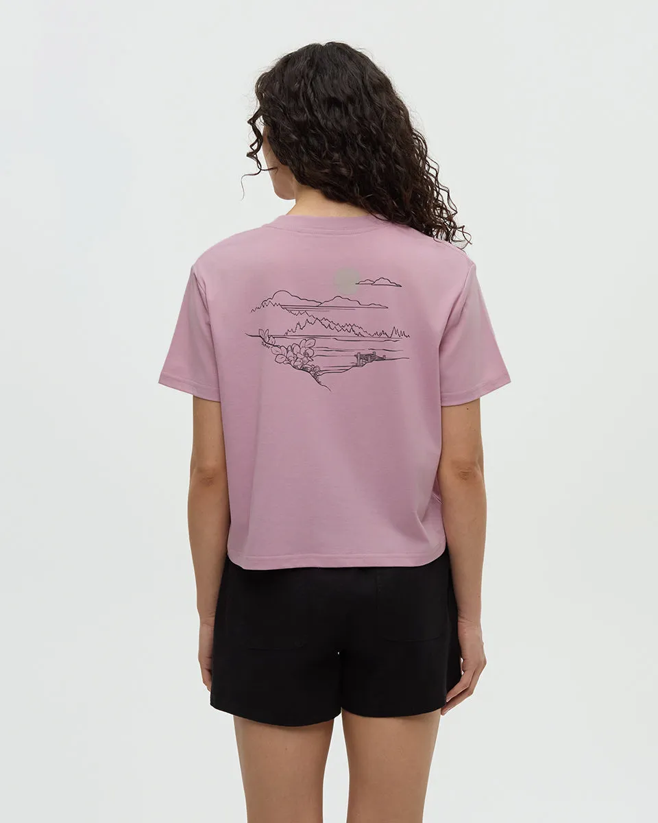 Wild Rose Lake Crop T-Shirt sold by tentree