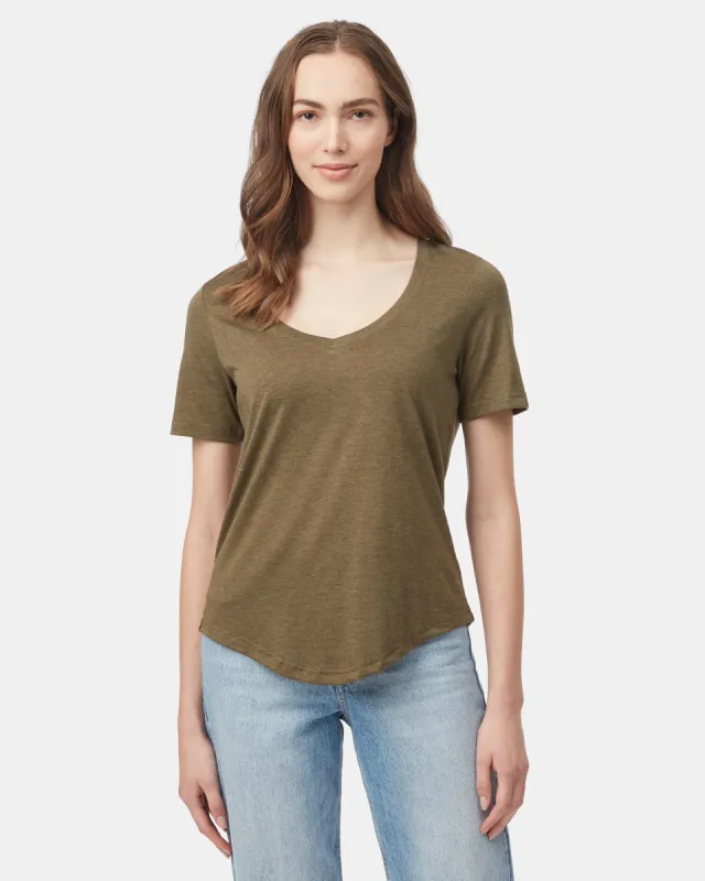 TreeBlend V-Neck T-Shirt sold by tentree