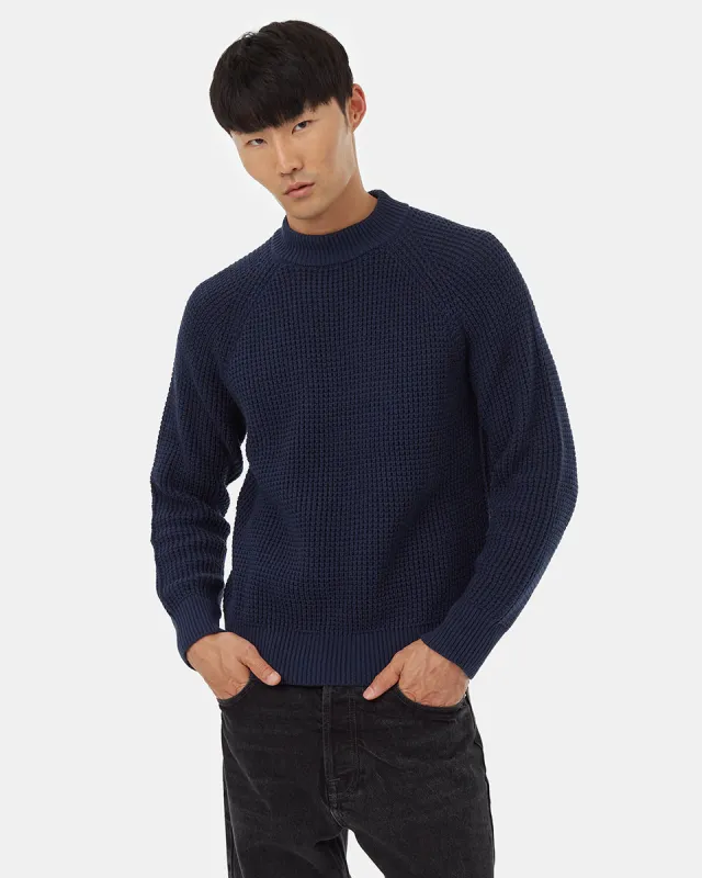 Highline Mock Neck Waffle Crew sold by tentree