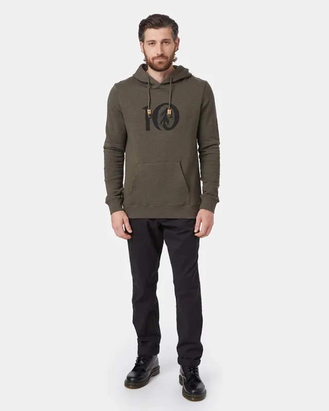 Woodgrain Ten Hoodie (Meteorite Black Heather) sold by tentree