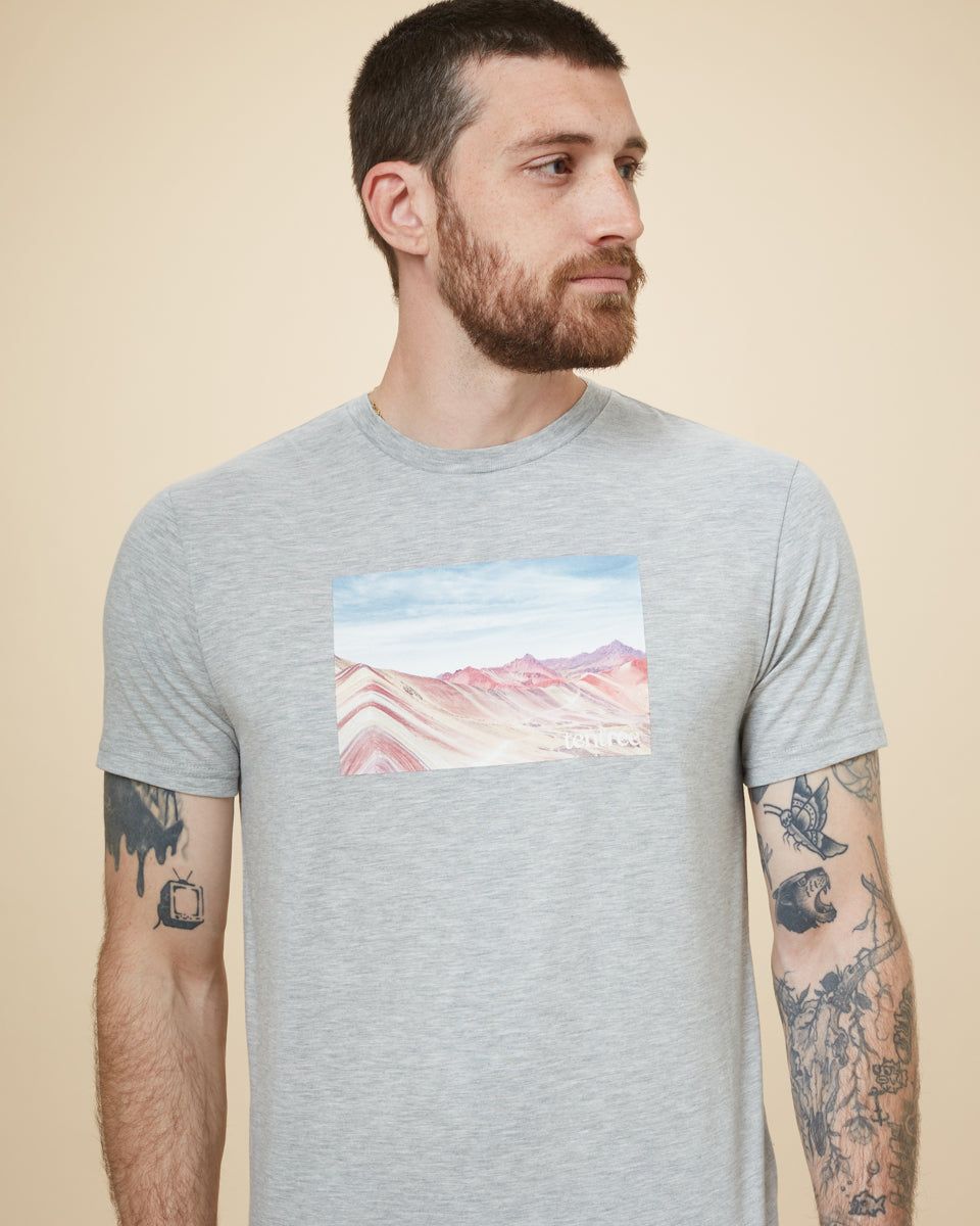 Peru Rainbow Mountain T-shirt sold by tentree product image thumbnail 2
