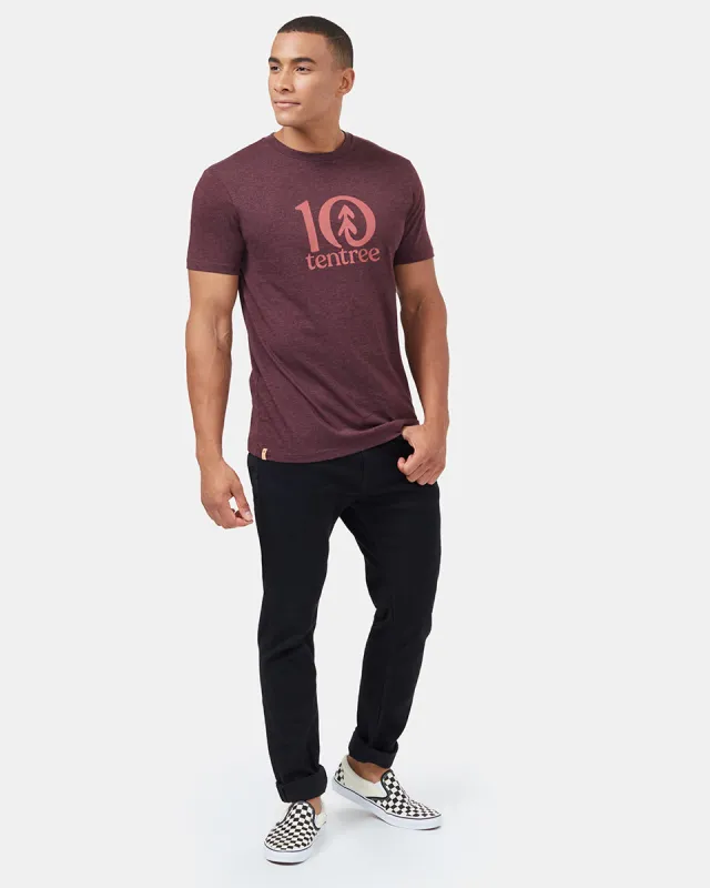 Tentree Logo T-Shirt (Meteorite Black Heather) sold by tentree
