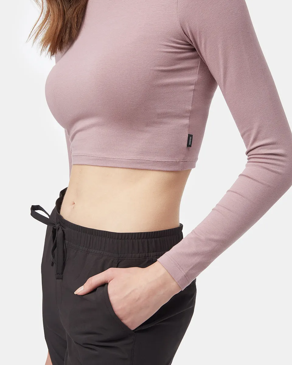 Mockneck Longsleeve Crop sold by tentree product image thumbnail 5