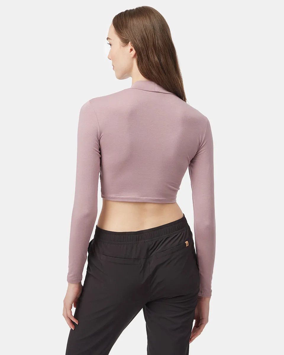 Mockneck Longsleeve Crop sold by tentree product image thumbnail 3