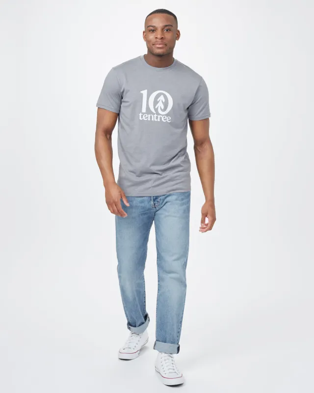 Tentree Logo T-Shirt (Meteorite Black Heather) sold by tentree