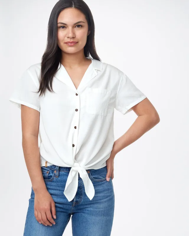 Meander Tie Front Shirt sold by tentree