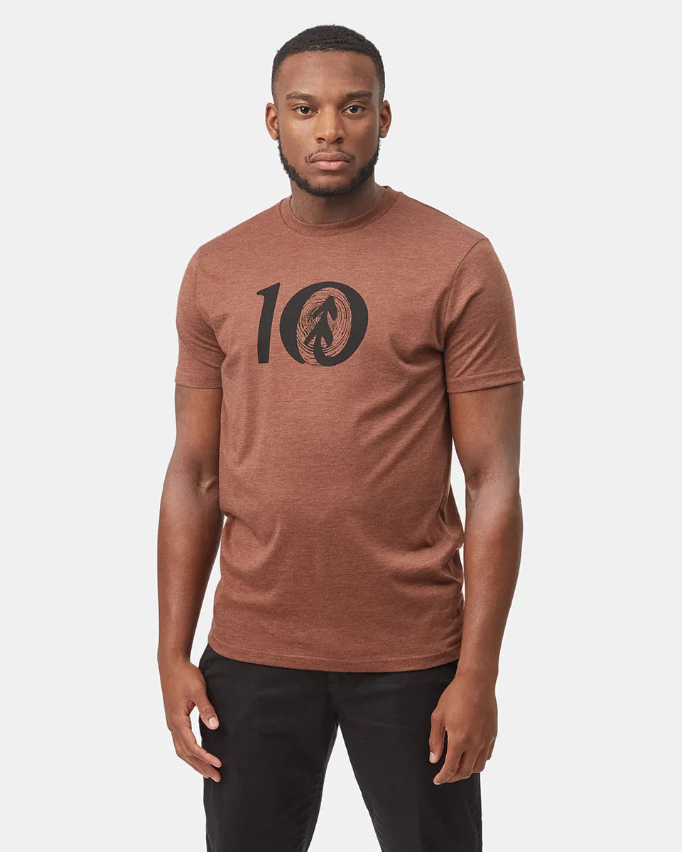 Woodgrain Ten T-Shirt (Meteorite Black Heather) sold by tentree product image thumbnail 2