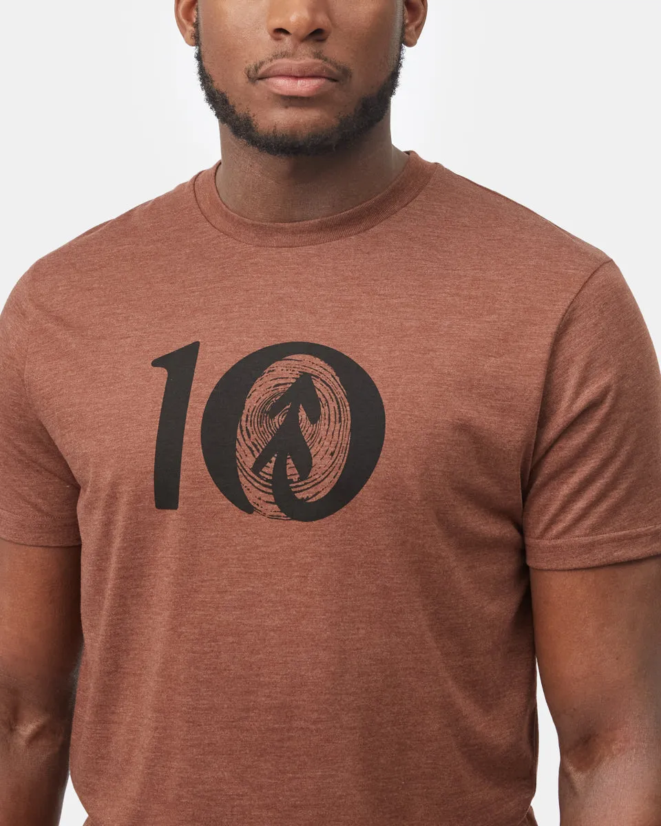 Woodgrain Ten T-Shirt (Meteorite Black Heather) sold by tentree product image thumbnail 4