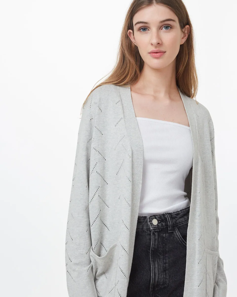 Highline Cotton Sage Tree Stitch Cardigan sold by tentree