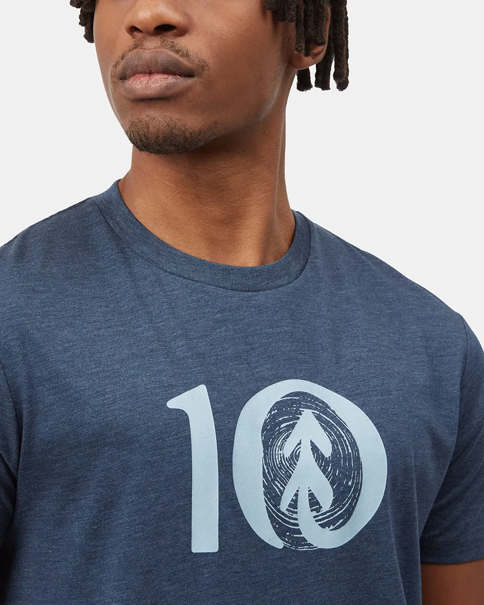 Woodgrain Ten T-Shirt (Meteorite Black Heather) sold by tentree product image thumbnail 4