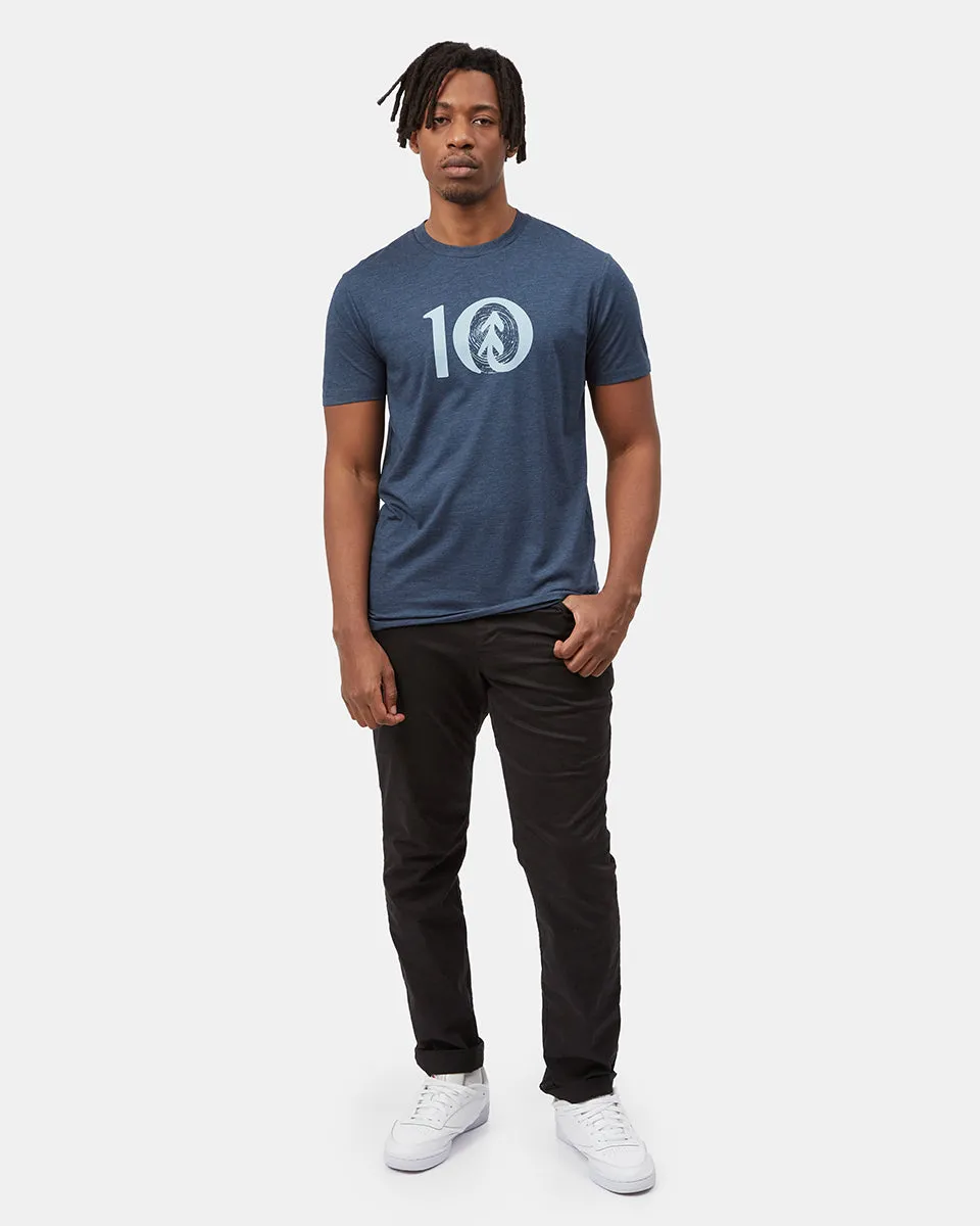 Woodgrain Ten T-Shirt (Meteorite Black Heather) sold by tentree product image thumbnail 2