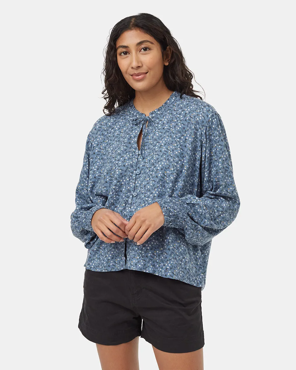 EcoWoven Crepe Smocked Blouse sold by tentree