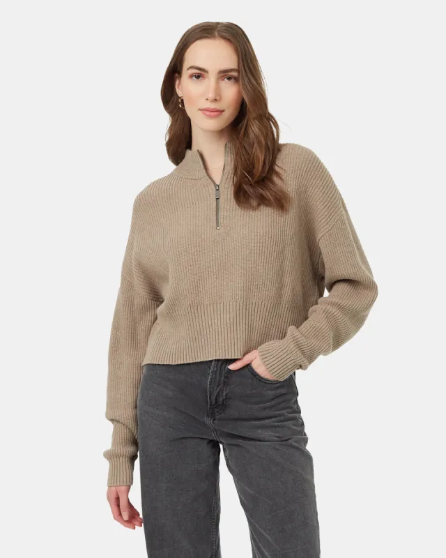 Highline 1/4 Zip Mock Neck sold by tentree