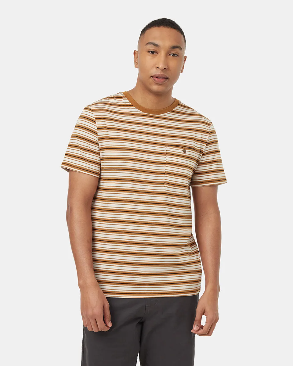TreeBlend Stripe Button Pocket T-Shirt sold by tentree